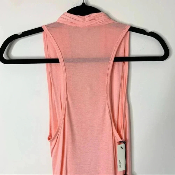 Aritzia Wilfred Blouse Y2K 2000s Deep Surplice Silk Wrap Front Top Pink XXS - Picture 13 of 16